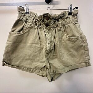 Abercrombie & Fitch High-Waisted Olive Shorts
